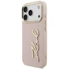 Karl Lagerfeld Karl Script Logo dėklas skirtas Apple iPhone 17 Pro rožinės spalvos
