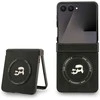 Karl Lagerfeld Karl&Choupette Pins MagSafe dėklas skirtas Samsung Galaxy Z Flip7 juodos spalvos