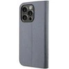 Karl Lagerfeld KLBKP14LSANKCPG Apple iPhone 14 Pro 6.1" atverčiamas dėklas telefonui sidabro spalvos Saffiano Karl & Choupette