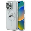 Karl Lagerfeld KLHMP16LHLSKCH Apple iPhone 16 Pro 6.3″ baltos spalvos kietas dėklas IML Metal Karl&Choupette Head M