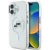 Karl Lagerfeld KLHMP16SHLSKCH Apple iPhone 16 6.1″ baltos spalvos kietas dėklas IML Metal Karl&Choupette Head MagSa