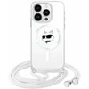 Karl Lagerfeld KLHMP16XHCCHNT Apple iPhone 16 Pro Max 6.9″ kietas dėklas skaidrus IML Choupette Head & Cord