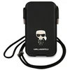 Karl Lagerfeld Torebka KLHCP12MOPHKMK6,1″ juodos spalvos kietas dėklas Saffiano Ikonik Karl`s