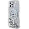 Karl Lagerfeld KLHMP12MLGCHSGH Apple iPhone12/12 Pro 6.1″ kietas dėklas skaidrus Liquid Glitter Choupette He