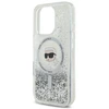Karl Lagerfeld KLHMP16LLGKISGH Apple iPhone16 Pro 6.3″ kietas dėklas skaidrus Liquid Glitter Karl Head Magsa
