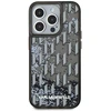 Dėklas Karl Lagerfeld Liquide Glitter Monogram Gradient iPhone 15 Pro juodos spalvos