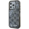 Dėklas Karl Lagerfeld Liquide Glitter Monogram Gradient Apple iPhone 15 Pro juodos spalvos
