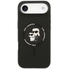 Karl Lagerfeld Silicone Karl&Choupette Ring MagSafe dėklas iPhone Air juodos spalvos