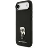 Karl Lagerfeld Liquid Silicone Metal Ikonik dėklas skirtas Apple iPhone Air juodos spalvos