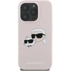 Karl Lagerfeld KLHMP16LSKCHPPLP Apple iPhone 16 Pro 6.3″ rožinės spalvos kietas dėklas Silicone Double Heads Print M