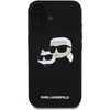 Karl Lagerfeld KLHMP16MSKCHPPLK Apple iPhone 16 Plus 6.7″ juodos spalvos kietas dėklas Silicone Double Heads Print