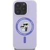 Karl Lagerfeld KLHMP16LSCMKCRHU Apple iPhone 16 Pro 6.3″ violetinės spalvos kietas dėklas Silicone Karl&Choupette