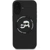 Karl Lagerfeld Liquid silikoninis K&CH Heads MagSafe Apple iPhone 16 dėklas telefonui juodos spalvos