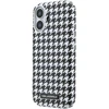Karl Lagerfeld PU Houndstooth Resin Plate MagSafe dėklas skirtas Apple iPhone 17 juodos spalvos