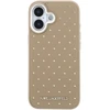 Karl Lagerfeld PU Perforated Gold Dots MagSafe dėklas skirtas Apple iPhone 17 rusvai gelsvas