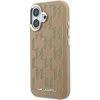 Karl Lagerfeld PU Perforated Monogram MagSafe dėklas skirtas Apple iPhone 17 rusvai gelsvas