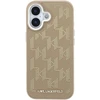 Karl Lagerfeld PU Perforated Monogram MagSafe dėklas skirtas Apple iPhone 17 rusvai gelsvas