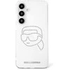 Karl Lagerfeld dėklas skirtas Samsung Galaxy S25 KLHCS25SHKHDCELT (IML Rhinestones K Head) skaidrus