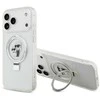 Karl Lagerfeld Ringstand Karl and Choupette MagSafe dėklas skirtas Apple iPhone 17 Pro Max baltos spalvos