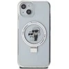 Karl Lagerfeld KLHMP15SHMRSKCH Apple iPhone 15/ 14 / 13 6.1″ baltos spalvos kietas dėklas Ring Stand Karl&Choupett