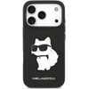 Karl Lagerfeld Saffiano Mono Patch Choupette dėklas, skirtas iPhone 18 Pro / 17 Pro, juodas