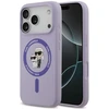 Karl Lagerfeld Silicone Karl&Choupette Ring MagSafe dėklas, skirtas iPhone 18 Pro / 17 Pro, violetinis
