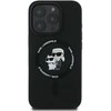 Karl Lagerfeld Liquid Silicone Karl and Choupette MagSafe dėklas skirtas Apple iPhone 16 Pro Max juodos spalvos