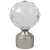 Karnizo antgaliai DOMOLETTI CRYSTAL, sidabro, Ø19 mm, 2 vnt.