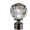 Karnizo antgalis DOMOLETTI CRYSTAL KULA, titano, Ø19 mm