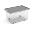 KETER DĖŽĖ 50L W-BOX 56x39x31cm PILKA SU RATUKAIS