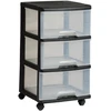 Komoda CURVER REGAL, 3 stalčių, juoda/skaidri, h61 x 39 x 37 cm