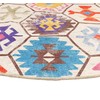 Kilimas, spalvotas, 120cm skersmens, neslystantis, plaunamas