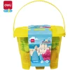 Kinetinis smėlis DELI, 0.5kg, + 6 formelės, geltonos spalvos