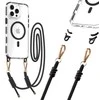 Tel Protect Skaidrus dėklas su virvele skirtas Apple iPhone 15 Pro juodos spalvos