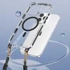 Tel Protect Skaidrus dėklas su virvele skirtas Apple iPhone 15 Pro juodos spalvos