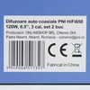 Koaksialiniai automobilių garsiakalbiai PNI HiFi650, 120W, 16.5 cm, 3 juostų, komplekte su grotelėmis, 2 vnt.