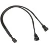 Kolink 1-2 PWM fan splitter cable – 35 cm, braided, juodas