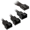Kolink 1-3 PWM Fan Splitter Cable – 35 cm, braided, juodas