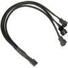 Kolink 1-3 PWM Fan Splitter Cable – 35 cm, braided, juodas