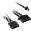 Kolink 3-Pin Fan Power to 2x 4-Pin Molex Adapteris – 245mm, juodas