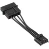 Kolink Adapteris-power cable von 4-Pol-Molex to Floppy – juodos spalvos, 5cm