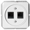 Kompiuterio lizdas VILMA STANDARD ST 150 be rėmelio, 2 vietų (2xRJ45 CAT5E UTP), baltas