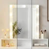 Kosmetinis staliukas su veidrodžiu ir LED apšvietimu, 3 spalvų ryškumo reguliavimas, ModernHome