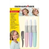 Kreidelės plaukams EberhardFaber Pastell, 3vnt