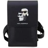 Krepšys Karl Lagerfeld Saffiano Karl & Choupette Head (KLWBSAKCPMK) juodos spalvos