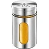 Küchenprofi - Stainless Steel Spice Container with Window and 3 Dispensing Sieves 8x5 cm