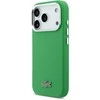 Lacoste Iconic Petit Pique Metal Logo MagSafe dėklas skirtas Apple iPhone 17 Pro žalios spalvos