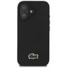 Lacoste Iconic Petit Pique Woven Logo MagSafe Apple iPhone 16 Plus dėklas telefonui juodos spalvos