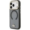 Lacoste PC/TPU Frosted Finish Gold Logo MagSafe dėklas skirtas Apple iPhone 17 Pro juodos spalvos