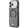 Lacoste PC/TPU Frosted Finish Gold Logo MagSafe dėklas skirtas Apple iPhone 17 Pro Max juodos spalvos